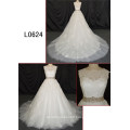 Lace Wedding Dress Long Train with Big Ball Gown Wedding Dress